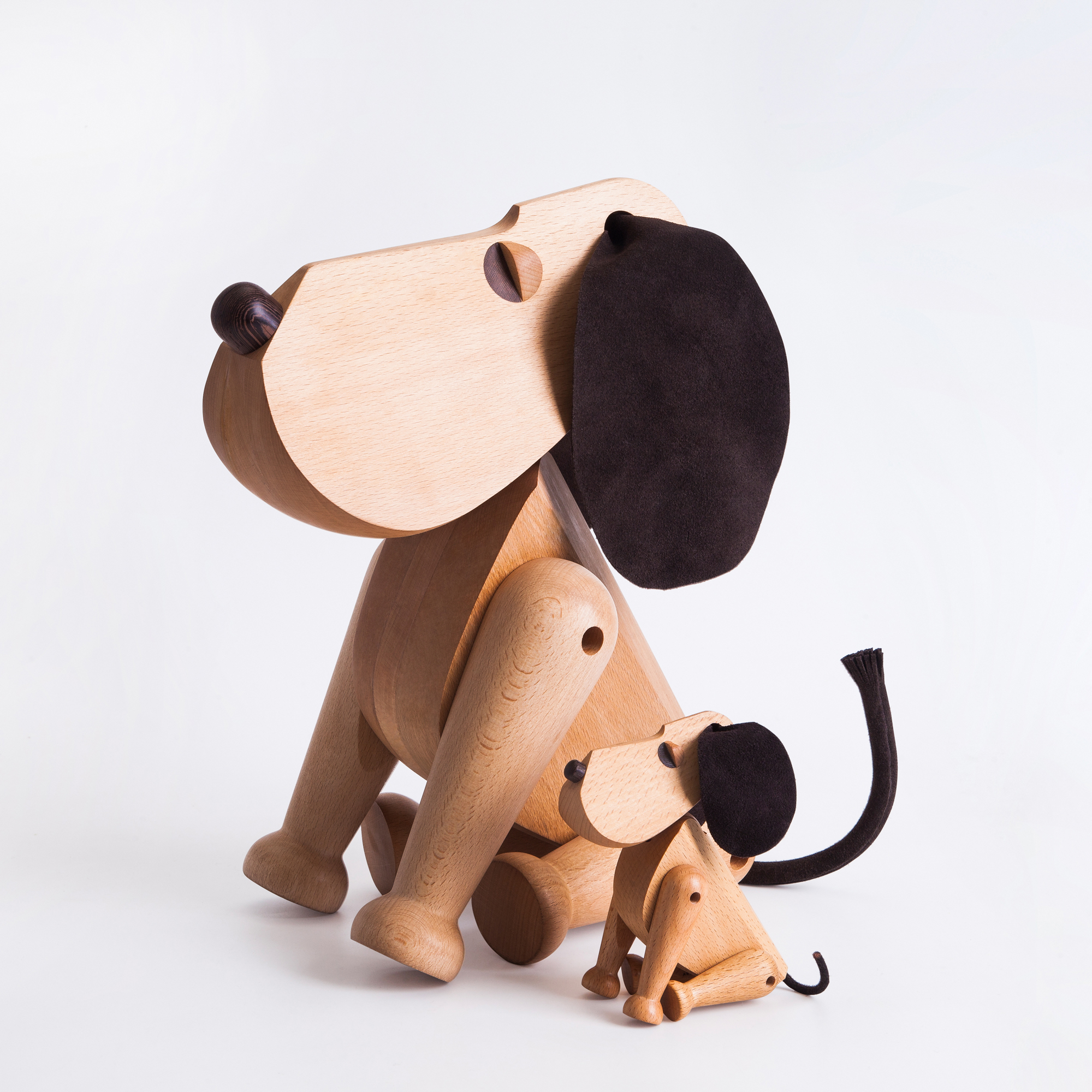 Holzfigur Hund OSCAR, BOBBY &amp; RUFUS von architectmade HolzDesignPur
