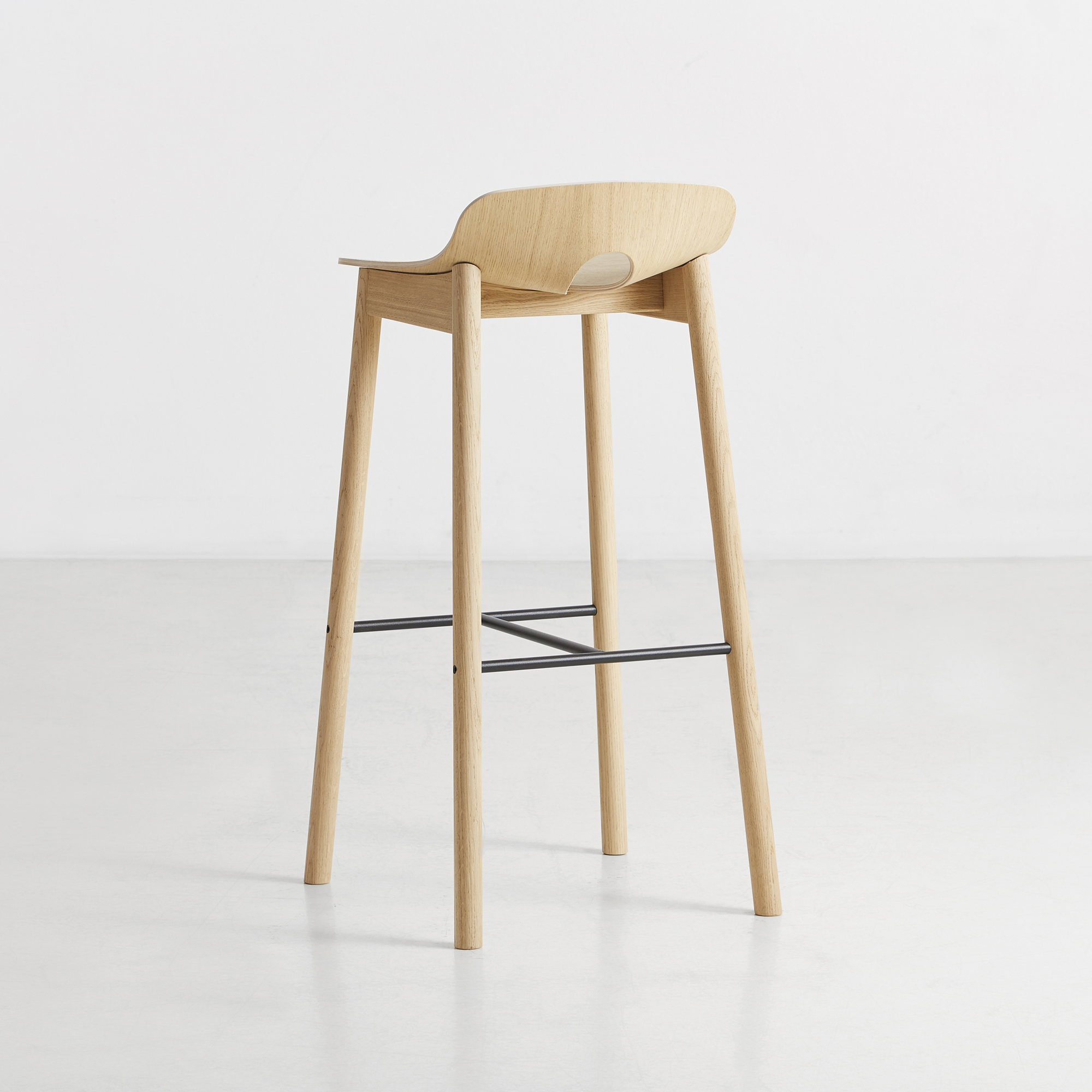 Barstuhl mit Lehne MONO BAR STOOL von WOUD I HolzDesignPur